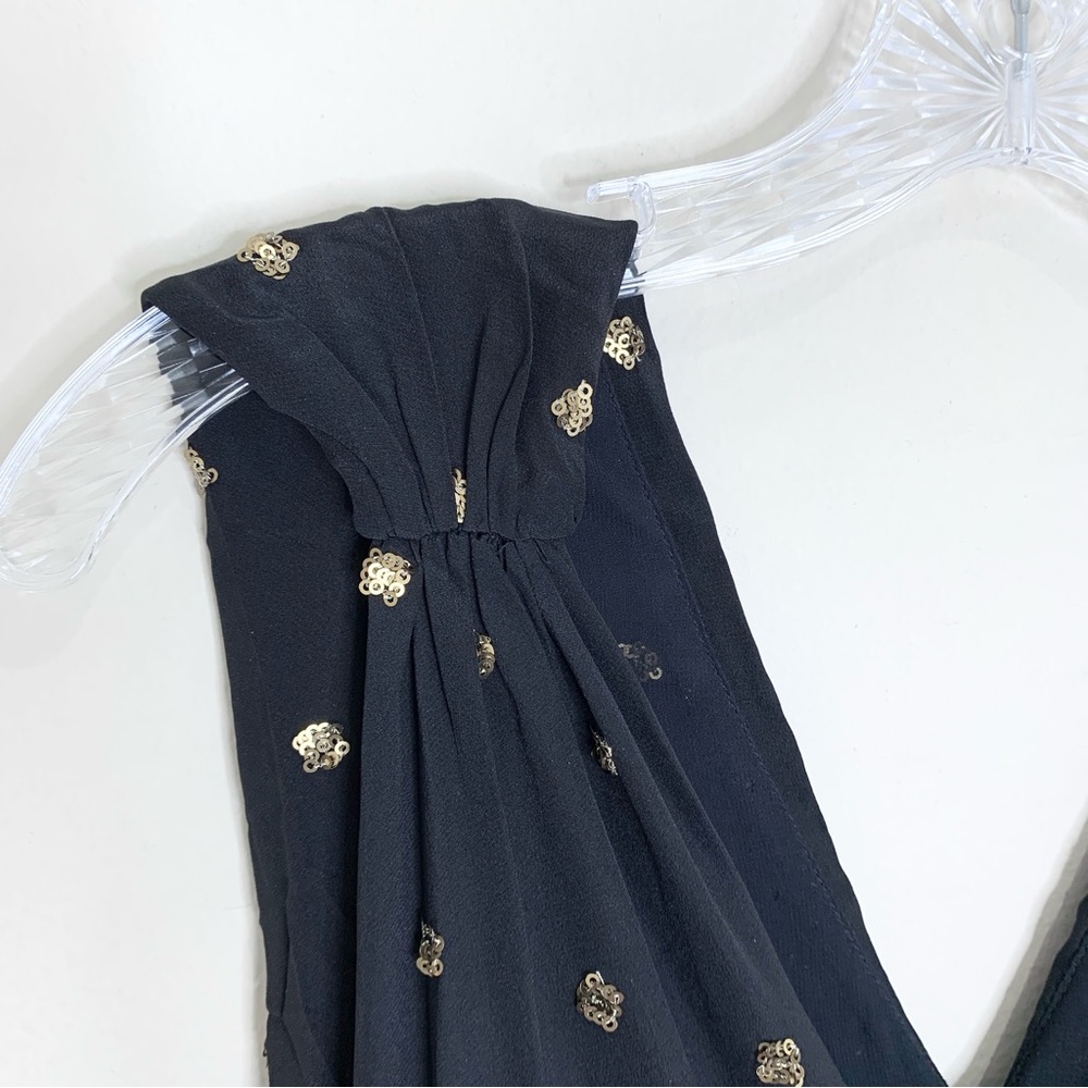 NEW Hatch The Amira Caftan (Sz P / Petite) Silk Black Gold Sequin Maternity - Picture 8 of 16